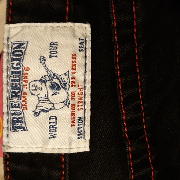 Straight jeans w/red stitching - Picture 12 of 13